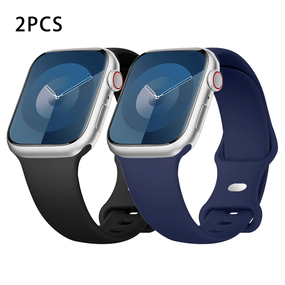 Premium Silicone Watch Strap - Compatible with Apple Watch Series