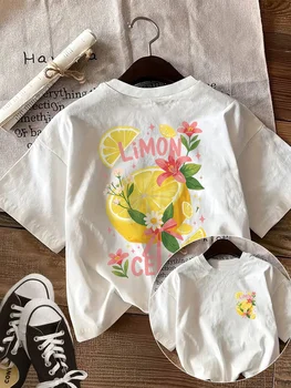 Limone Lemon Fruit Graphic T-Shirt Aesthetic Flower Print Tee Summer Harajuku Casual White Tops For Women Men 1