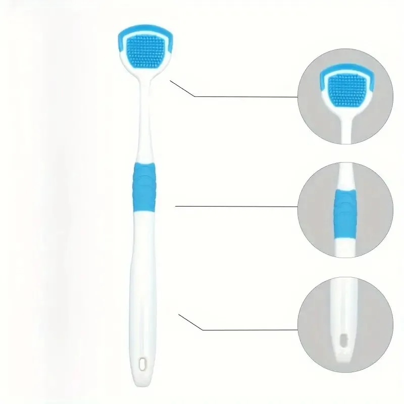 Soft Silicone Tongue Cleaner for Adults Oral Hygiene Tool
