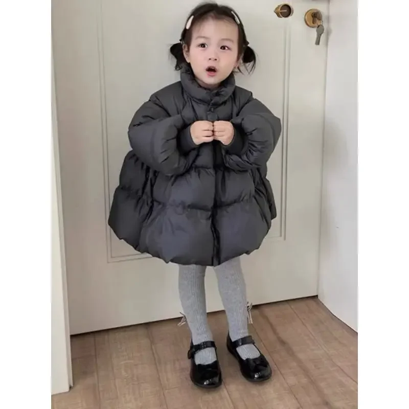 여아용 두꺼운 패딩 재킷, 따뜻한 작은 패딩 재킷,  패딩 조수, 2024 한국 버..