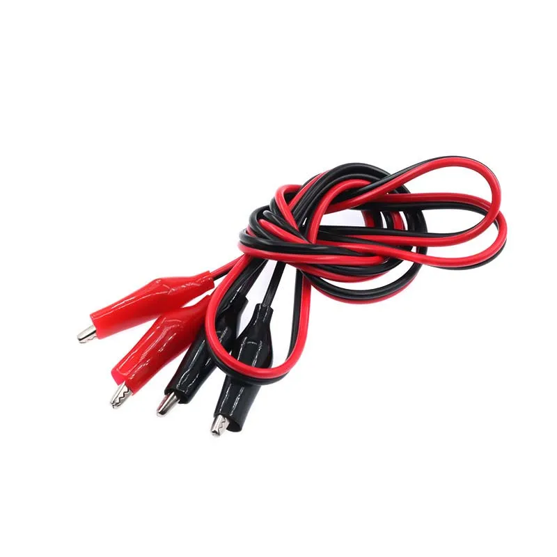 Alligator Clips Electrical Insulated Test Leads Stamping Double-ended Jumper Wires 4 pairs 1M