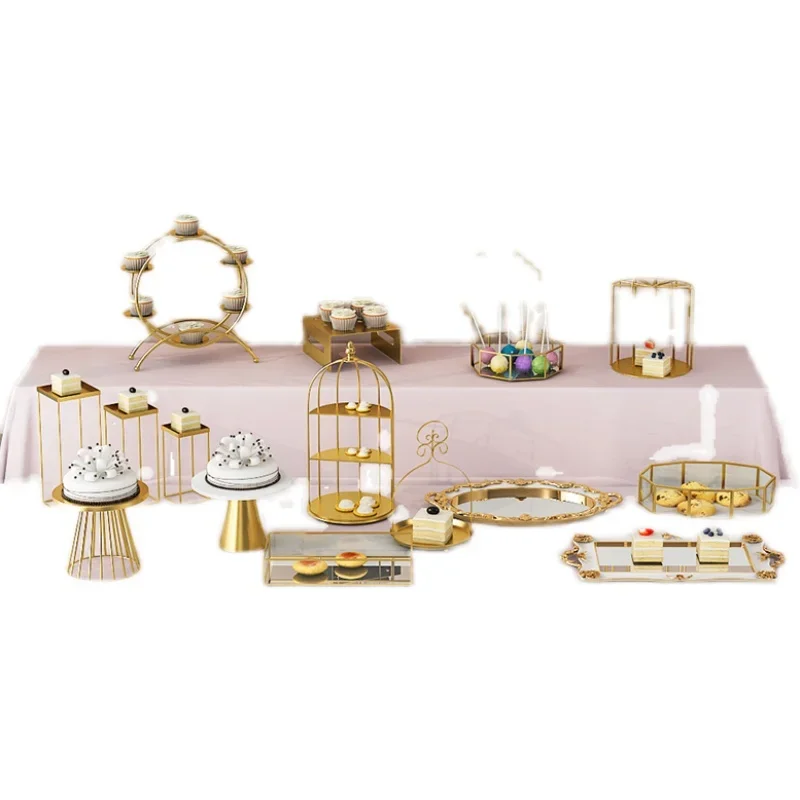 Cake Snack Tray Dessert Display Rack Decorative Ornaments European Cold Tea Break Table Afternoon Tea Snacks Shelves