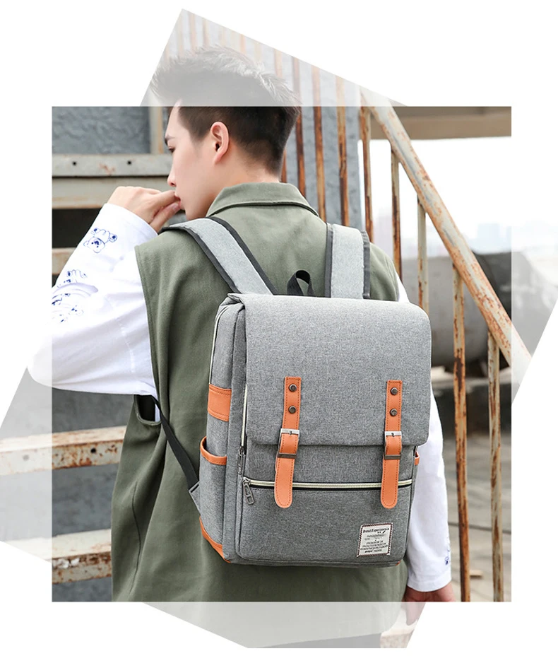 Travel Men 15 inch Laptop Backpack vacuum compression Backpack Business Large Capacity school Backpack expand outdoor backpack