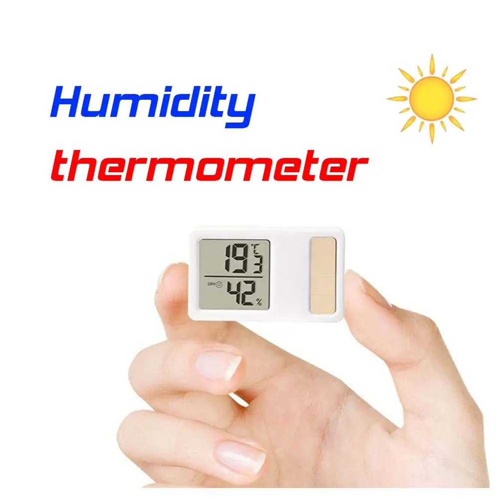 Termometro Igrometro Digitale A Energia Solare – Display LCD, Misura Temperatura E Umidità Per Casa E Ufficio - 4