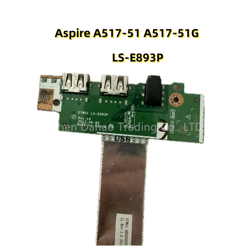 Base Inférieure (Couvercle) Pour Acer Aspire A517-51/51G ES1-732 - Noir, Réf. 60.GH4N2.001