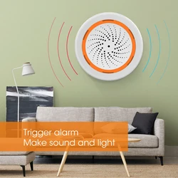90dB Sound Light Sensor Smart Alarm Siren App Remote Control Home Security Protection System USB Sound Light Sensor