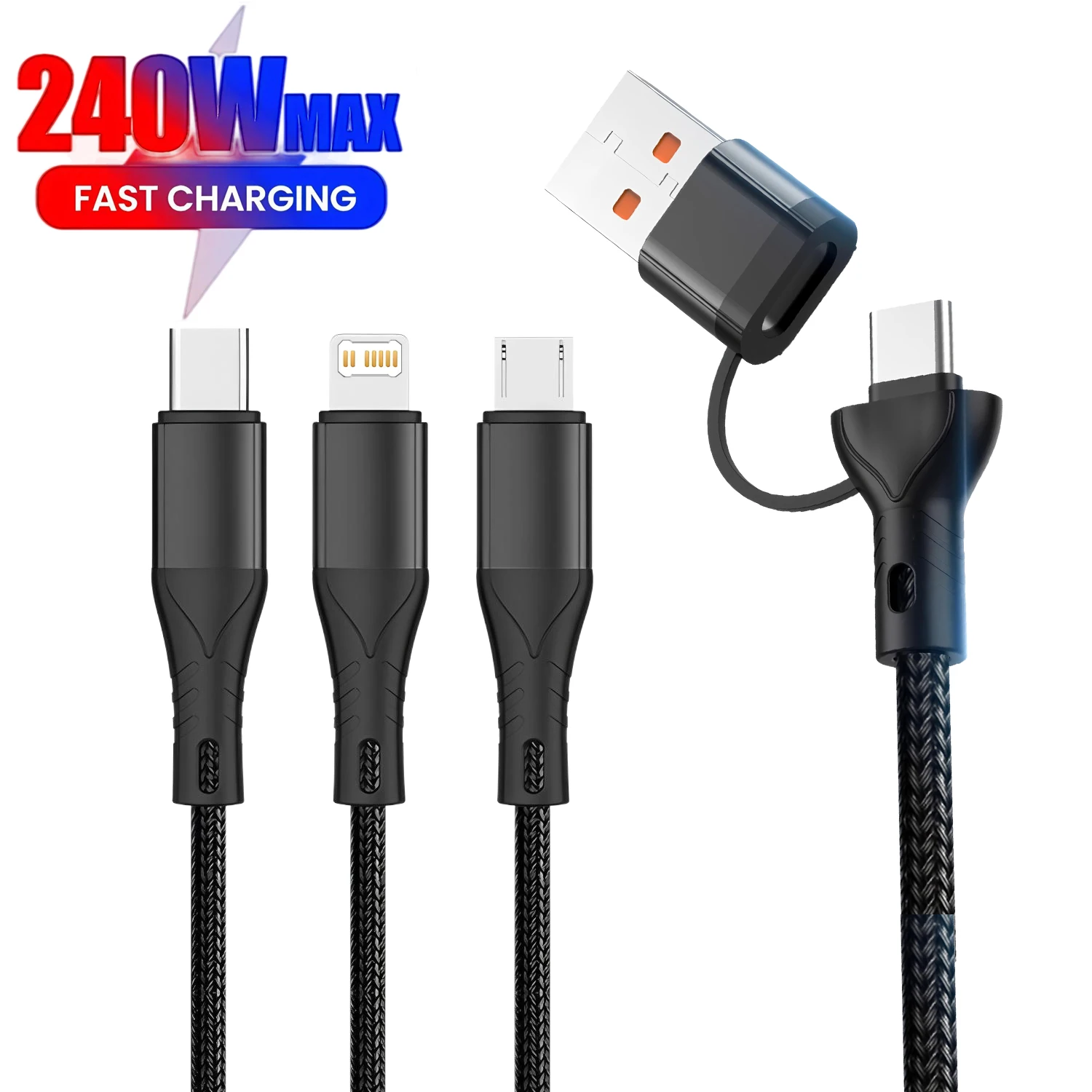 2 In 3 Fast Charging Cable for All Device Types - Image 4
