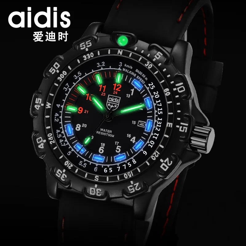 

addies Brand Men Quartz Wristwatch Fashion Luxury Male Waterproof Watches Man Calendar Date Luminous Watch Relogio Masculino