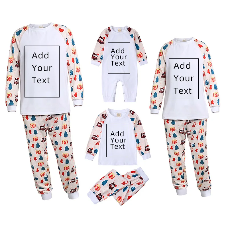 Customizing Father Mother Children&Baby Christmas Pajamas Set Family