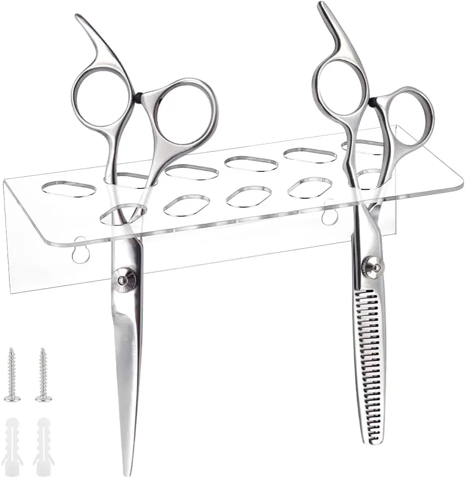 Quorvex Scherenständer Aus Acryl - Organizer Mit 11 Schlitzen Für Friseurbedarf