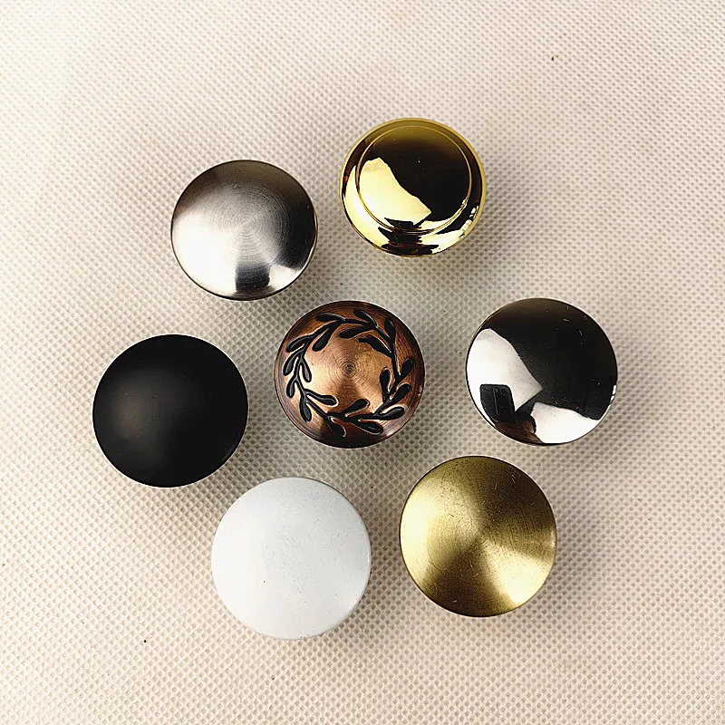 Vandicka 8 stuks massief messing knoppen en schroeven - gouden kastdeurknoppen en ladetrekkers - ronde messing handgrepen voor keukenkast dressoir kledingkast, 28 x 20 mm