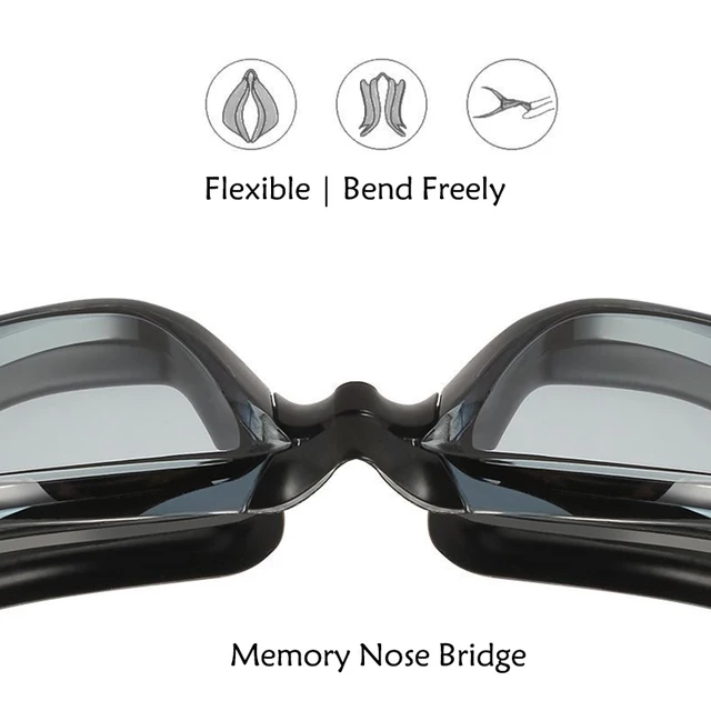 Professional Swimming Goggles with Conjoined Earplugs HD UV Shield Anti-Fog Water Sport Eyewear Glasses Silicone for Swim Pool 3
