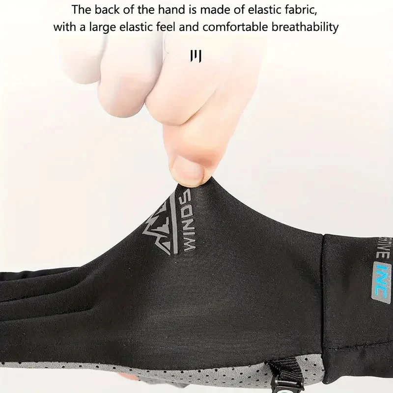 Breathable Anti-Slip Unisex Cycling Gloves - Full Finger Ice Silk
