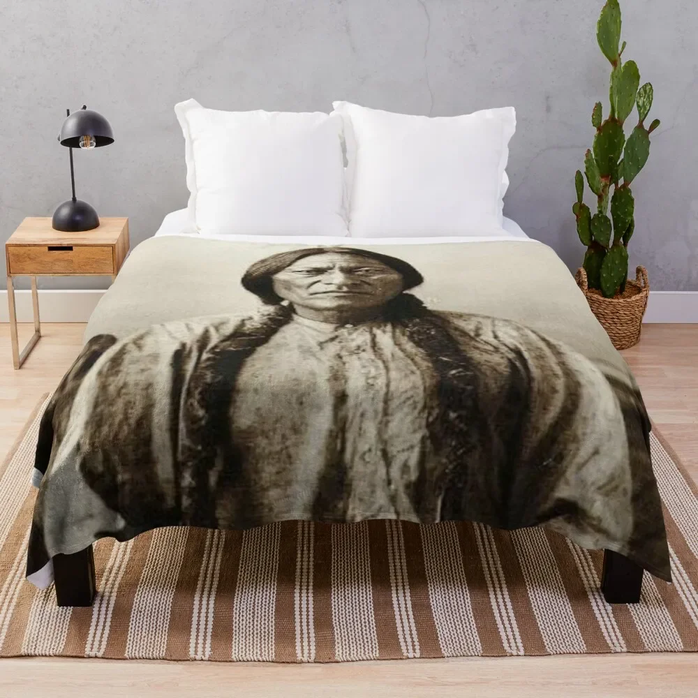 

Sitting Bull - Hunkpapa Lakota Throw Blanket Vintage Bed Fashionable Blankets