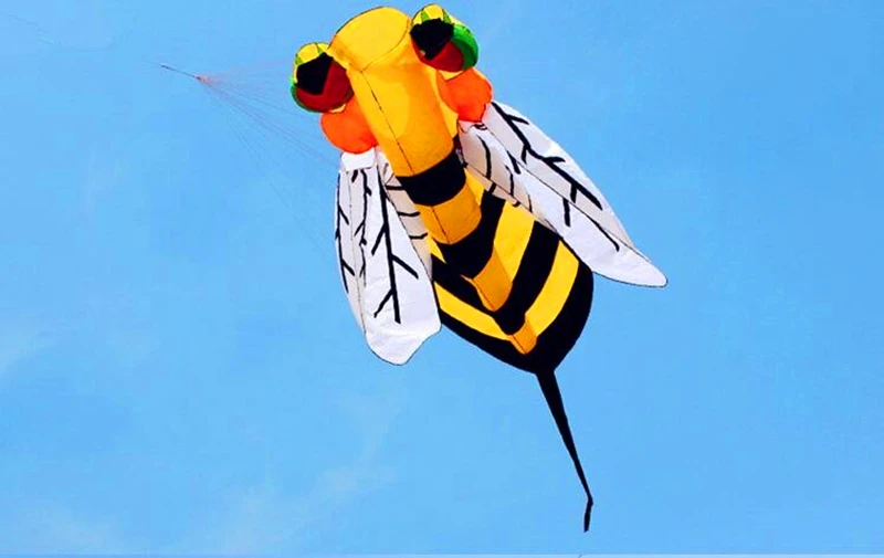 free shipping soft bee kite outdoor flying toy big kite weifang kite factory octopus kite for adults dragon fly windsurf sail 6