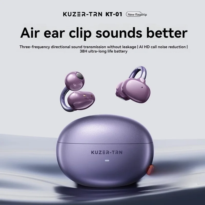 Cooler Kt01 Bluetooth Headset Ear Clip Type Open Sports Air Bone Conduction Non-In-Ear