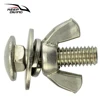 KEEP DIVING 2PCS 316 Stainless Steel Butterfly Screw Bolts and Wing Nuts for Backplate Scuba Diving BCD Accessories SSA-LSM830 4
