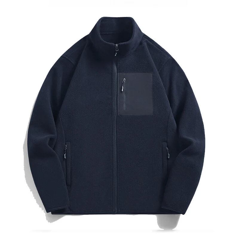 

T375 The Standing Neck Zipper Fleece Sweater For Men's Sports Outdoor Coat For Autumn And Winter Jackets For Men's Clothing