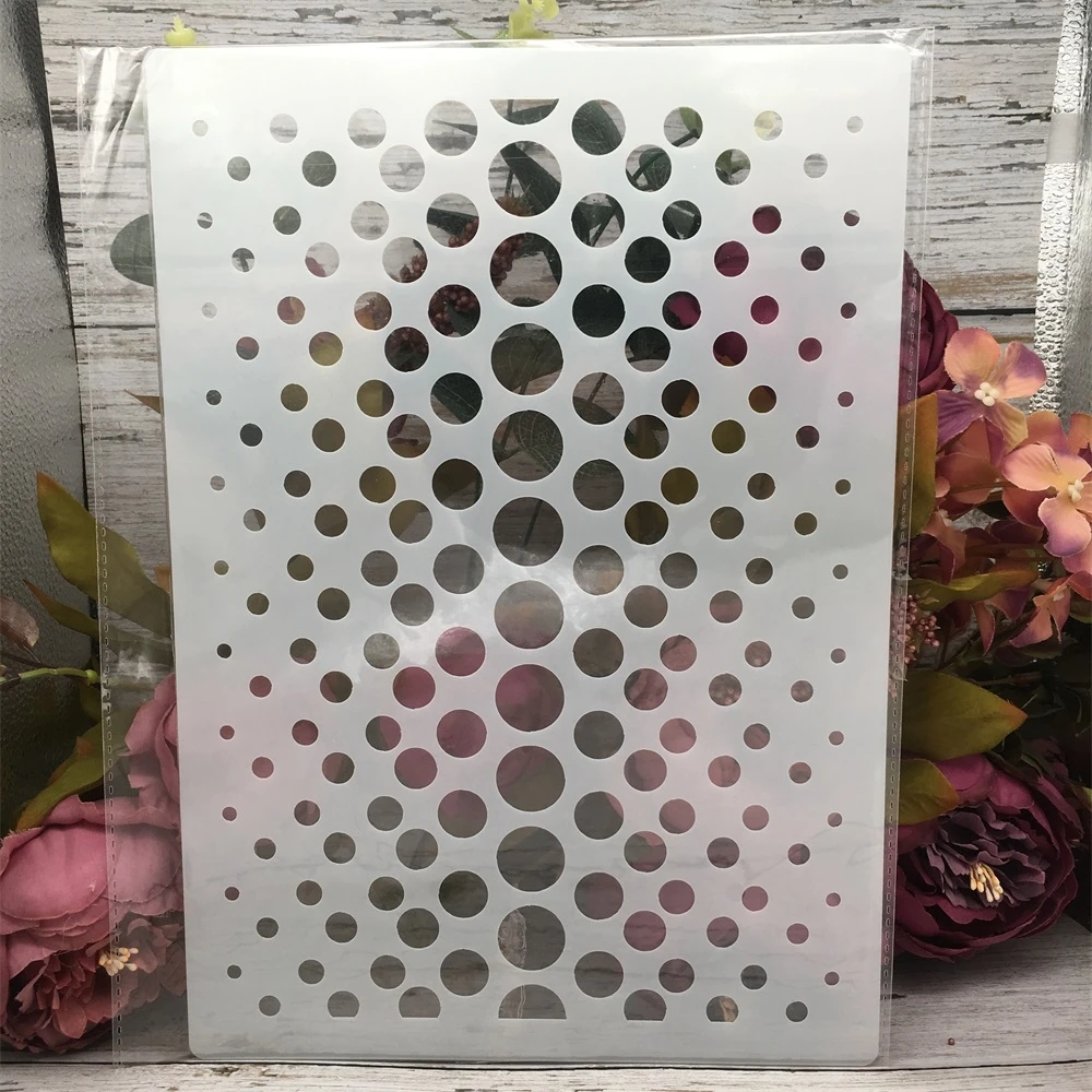 A4 Leaves Texture Decorative Stencil for DIY Projects and Wall Art
