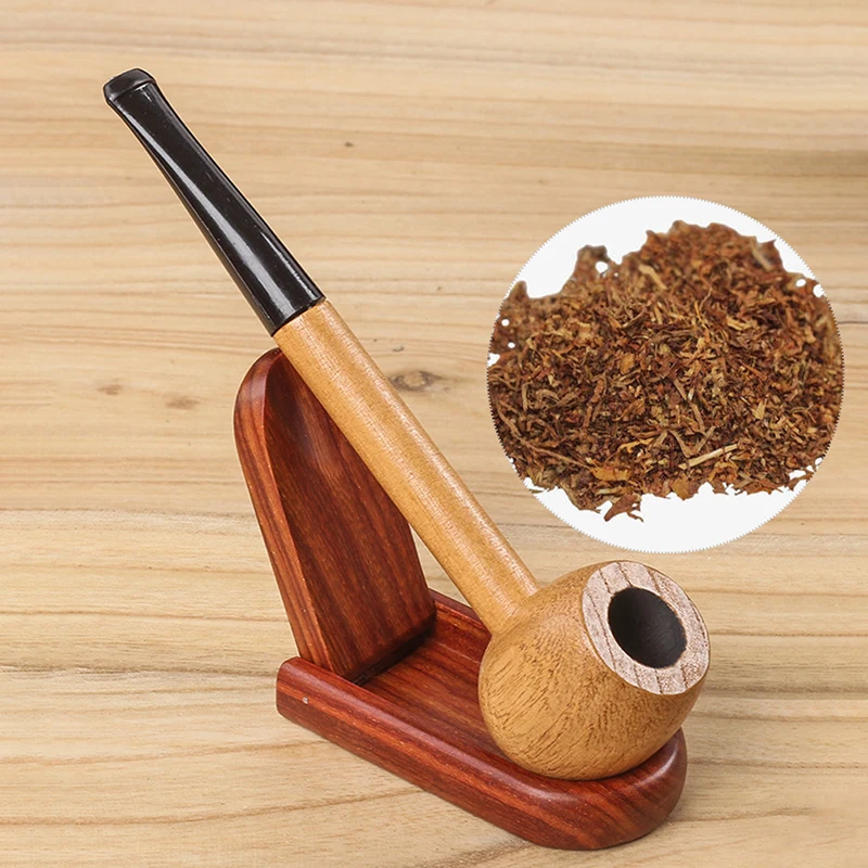 Fashion Manual Wood Pipes Filter Smoking Pipe Herb Bakelite Tobacco Pipe 1pcs