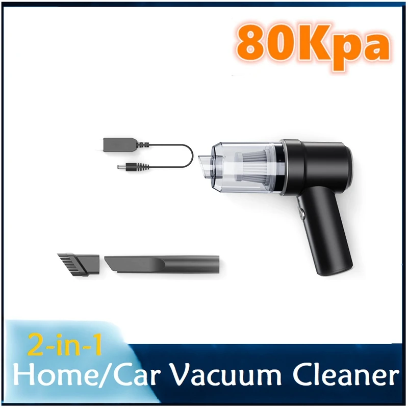 

Cordless Vacuum Cleaner 80000Pa Strong Suction Portable Car Vacuum Cleaner Wet Dry Use For Home Office Cleaning Pet