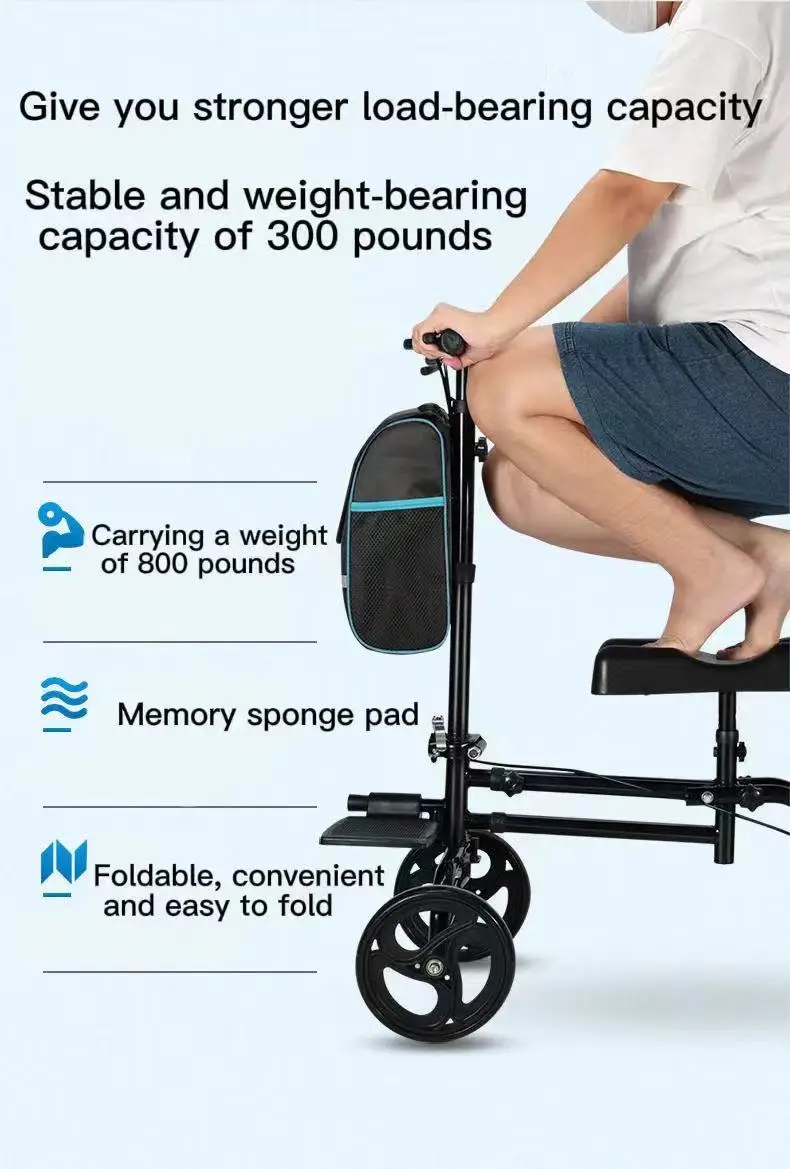 Medical Leg Knee Walker Aid Crutch Scooter Knee Leg Walking Orthopedic Armpit with Leg Rest For Fracture Broken Leg Amputation 10 Medical Leg Knee Walker Aid Crutch Scooter Knee Leg Walking Orthopedic Armpit with Leg Rest For Fracture Broken Leg Amputation 4