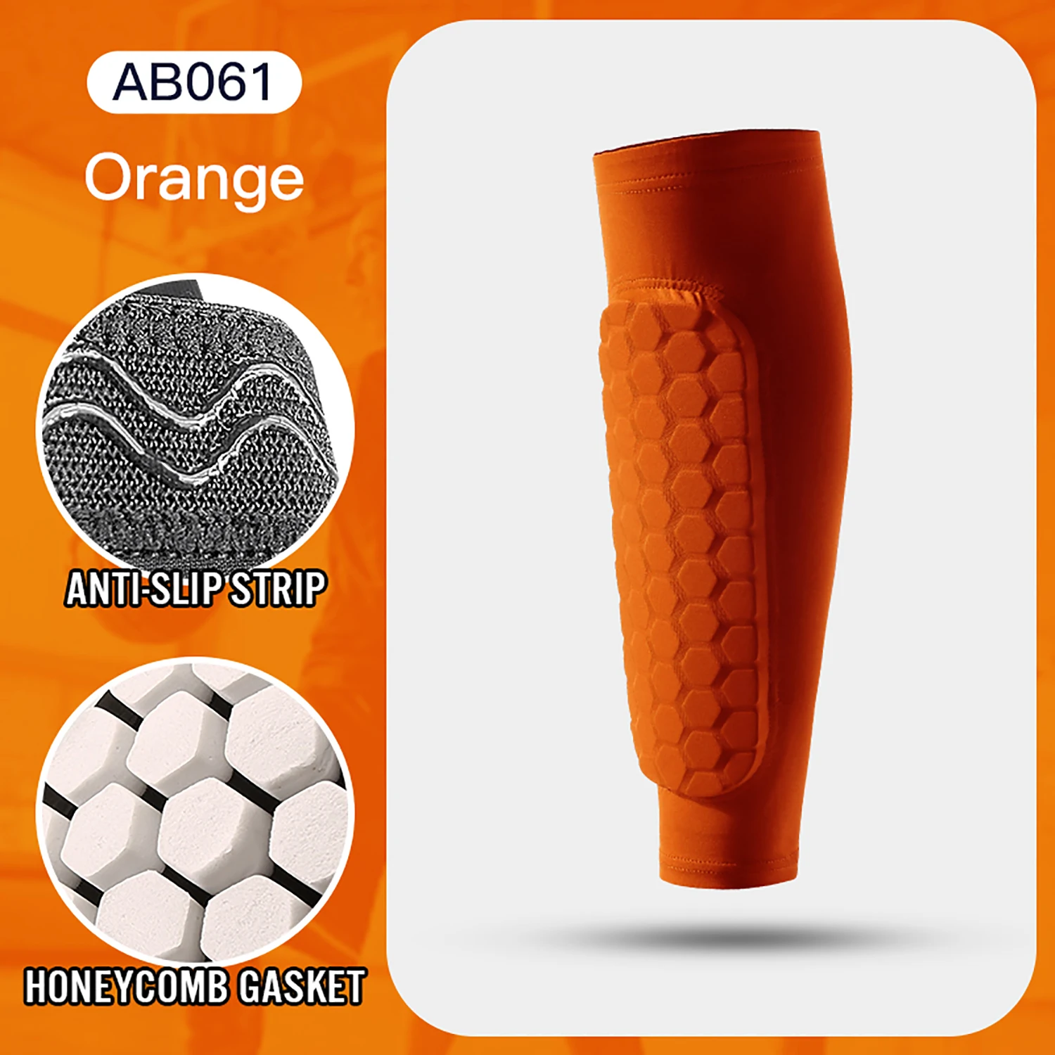 1Pcs 축구 신 가드 양말 슬리브 (폼, 송아지 압축 슬리브 벌집 패드, 스포츠 레깅스 및 축구 장비 포함)