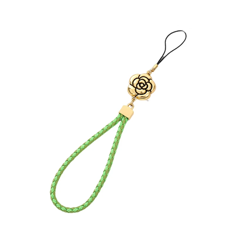 1Pc Plum Blossom Phone Strap Lanyard Keychain Wrist Rope Anti-lost Retro Flowers Plum Blossoms Woven Mobile Phones Straps