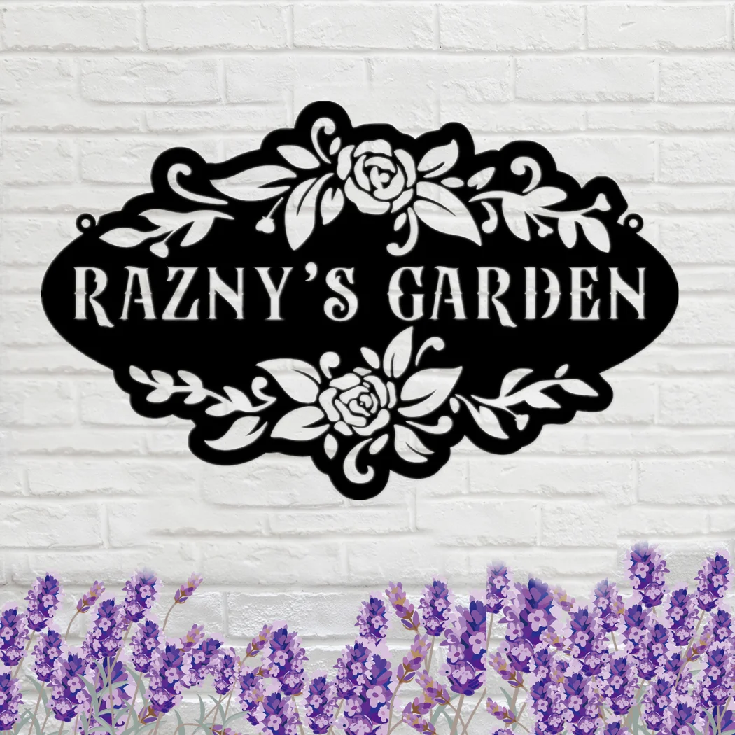 

Welcome to Our Garden Sign Custom Metal Garden Sign Hanging Garden Sign Rose Flower Garden Decor Personalized Mother's Day Gift