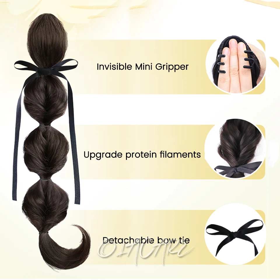 Synthetic Heat Resistant Ponytail Hair Extensions for Women