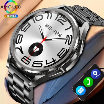 For Samsung Galaxy Watch 6 Classic Smart Watch Men's GPS Sports Waterproof Bluetooth Call Voice Assistant Health Smartwatch