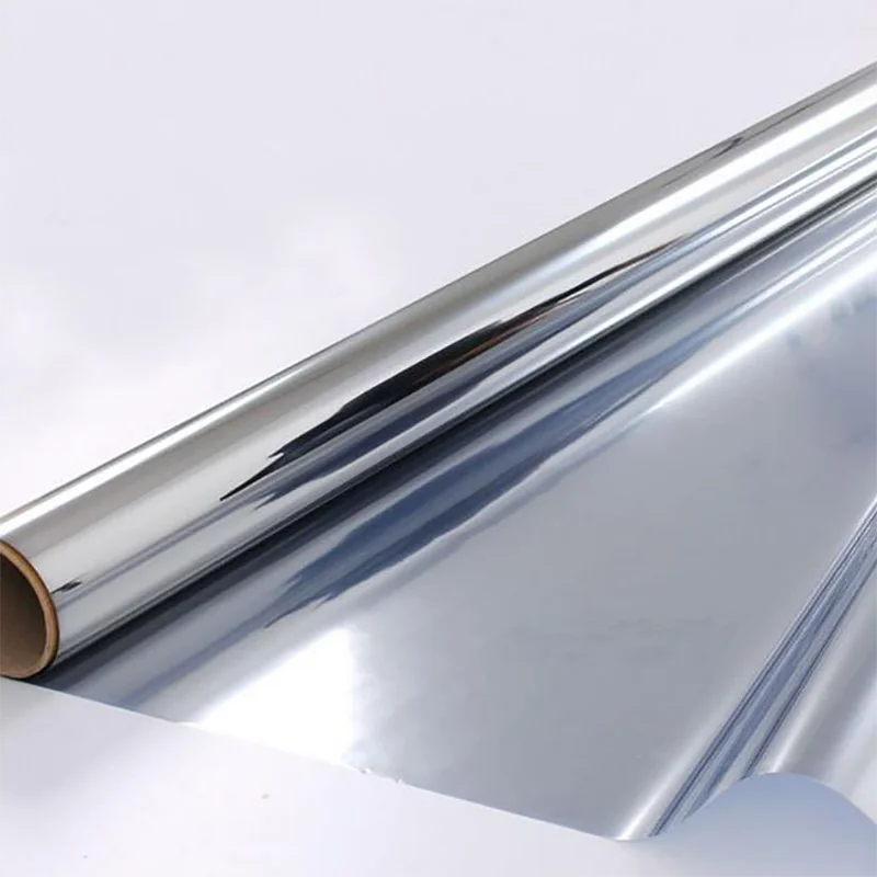 Silver Insulation Window Film Solar Reflective One way Mirror Glass Stickers For Home Office Decor Length 200cm