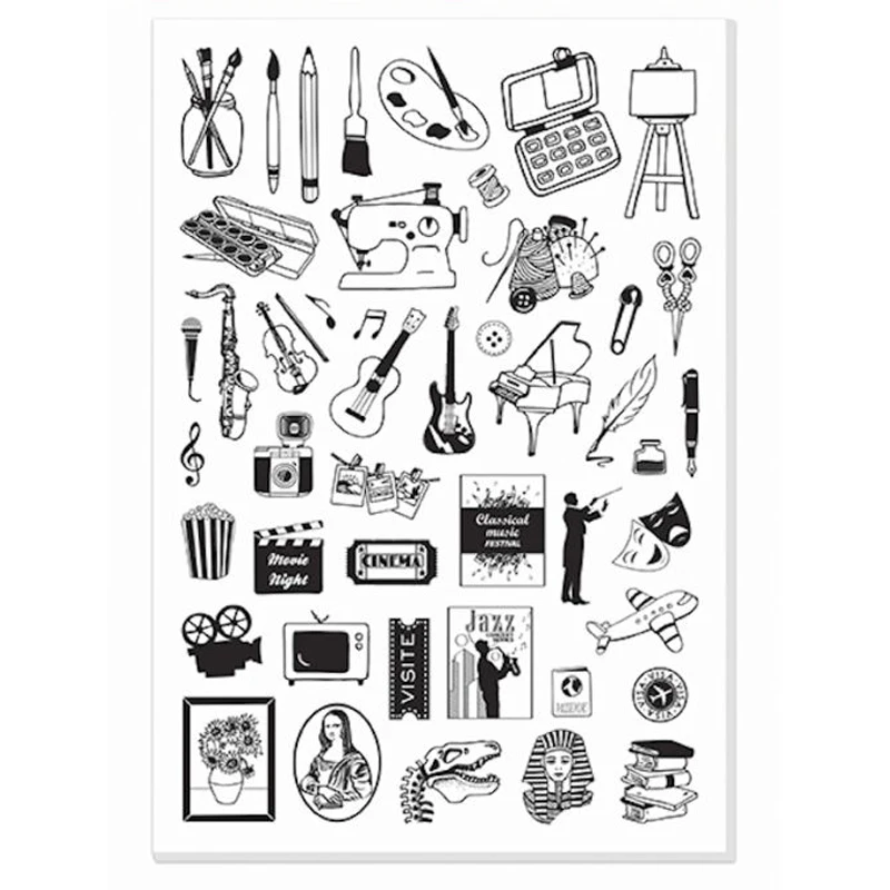 ZFPARTY Transparent Clear Silicone Stamps for DIY Scrapbooking/Card Making/Kids Crafts Fun Decoration Supplies
