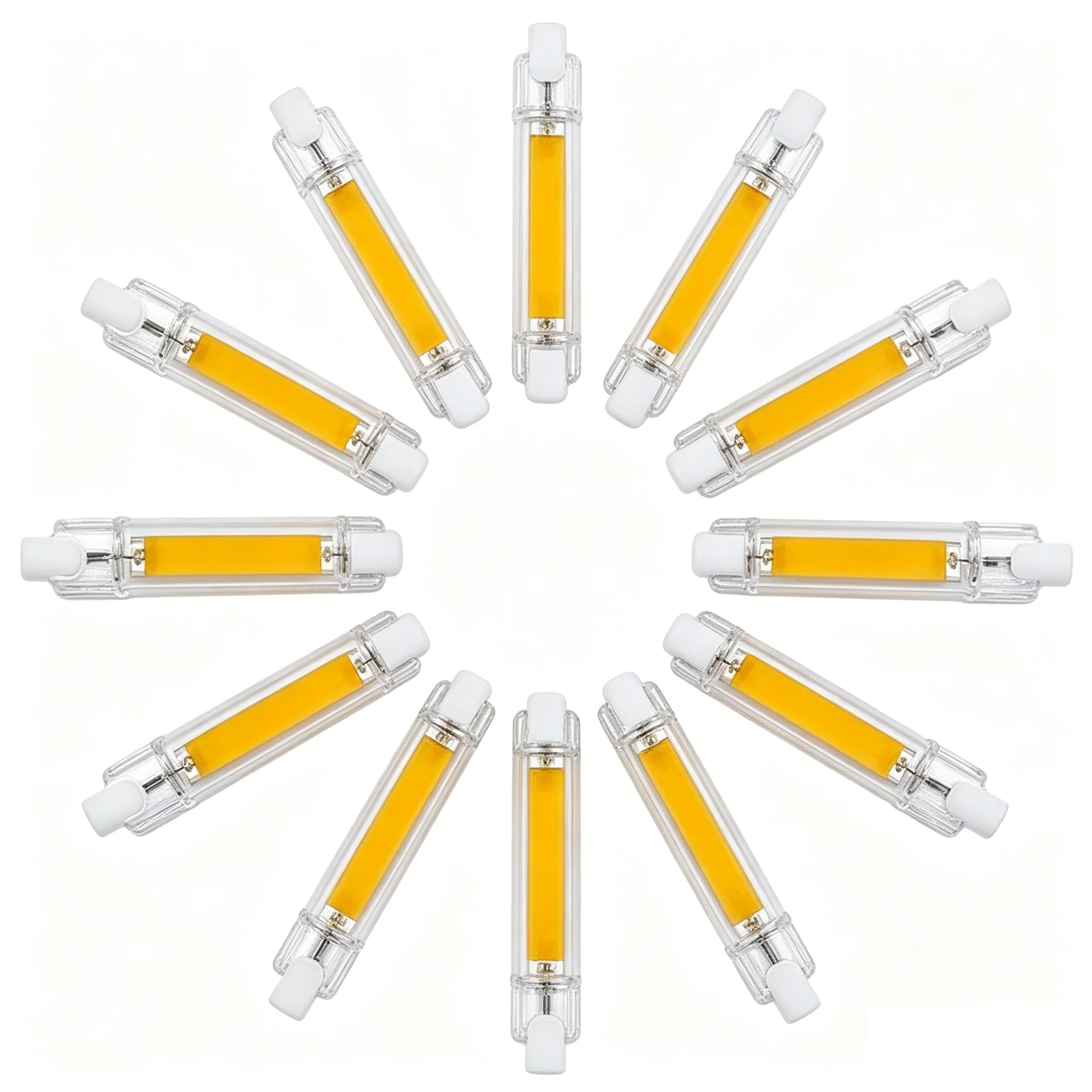 1-10X High Power LED R7s COB Glass Tube 78mm 118mm J78 J118 15W 20W 30W 50W COB Light Bulb AC220V 240V Home Replace Halogen Lamp
