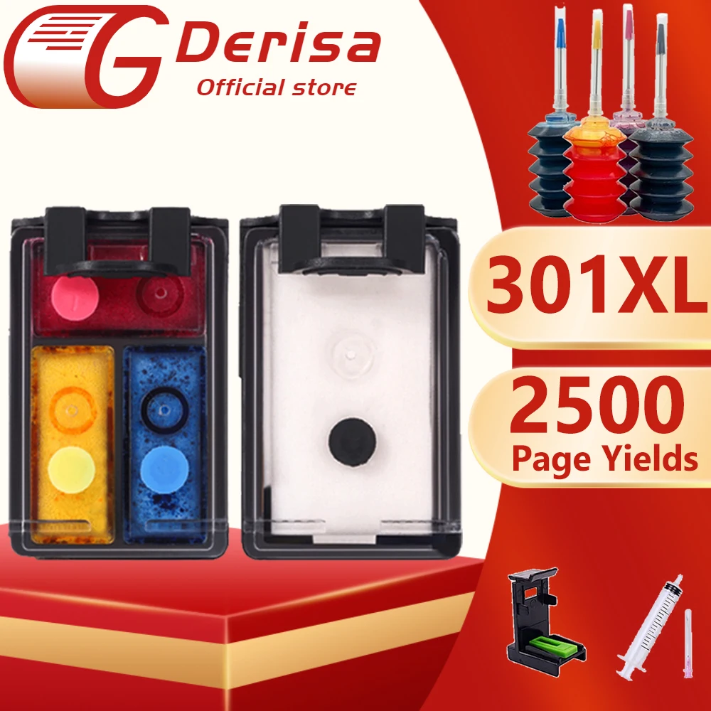 301Xl Cartuccia Di Inchiostro Rigenerata Per Hp 301 Xl Hp Deskjet 301 1000 1010 1012 1050 1056 1050A 2050Se 2054A 1050Se 3050Se 3052A