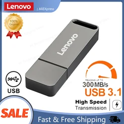 Lenovo USB 3.1 Metal U Disk 2TB Portable Pen Drive 1TB High Speed Type-C Interface Waterproof 1TB 512GB Memoria Usb Flash Disk