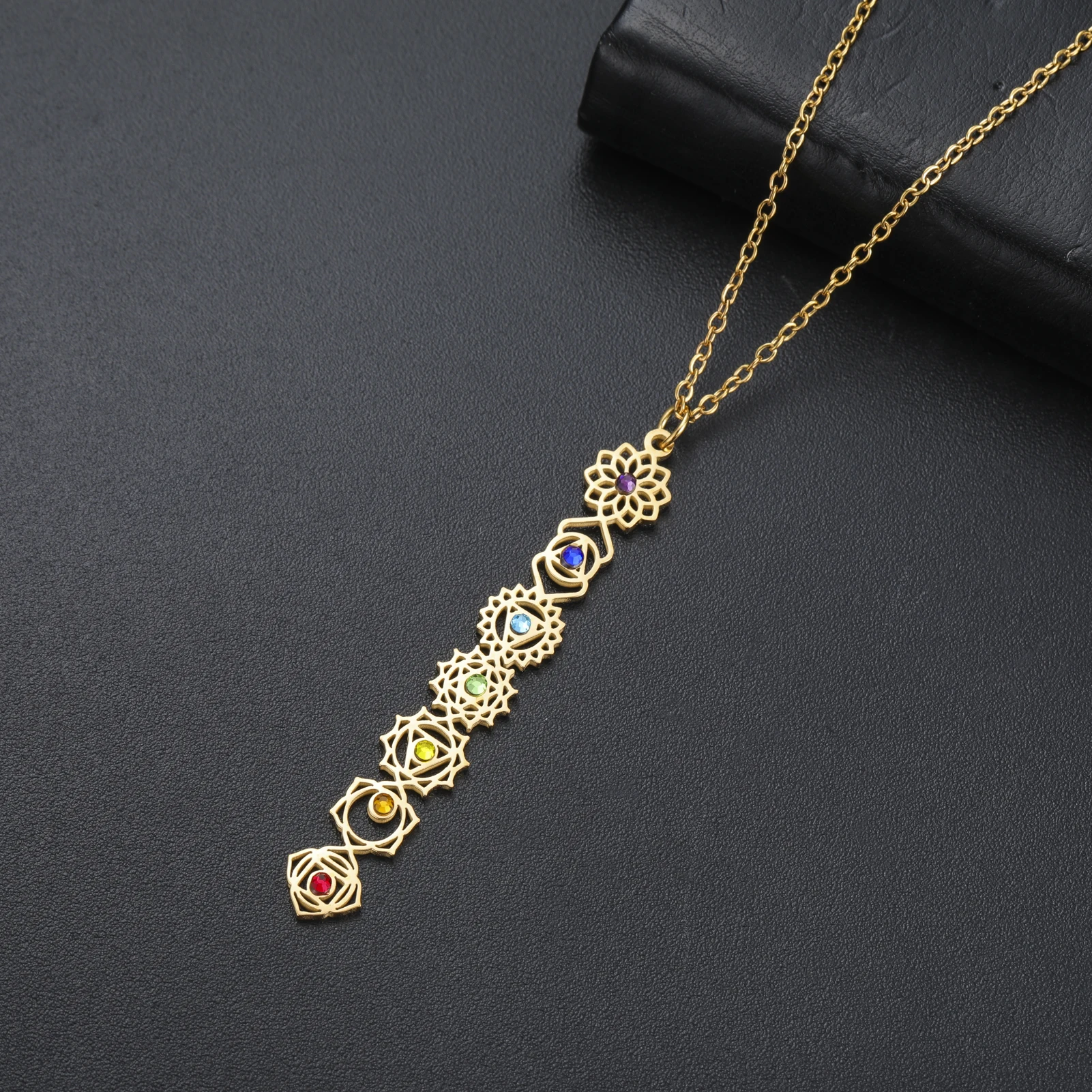 7 Chakra Yoga Pendant Necklace 4