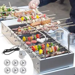 New Automatic Rotisserie Grill Tools Metal BBQ Rotary Frame Gear with USB Cable Motor Kitchen Outdoor Camping Party BBQ Tool