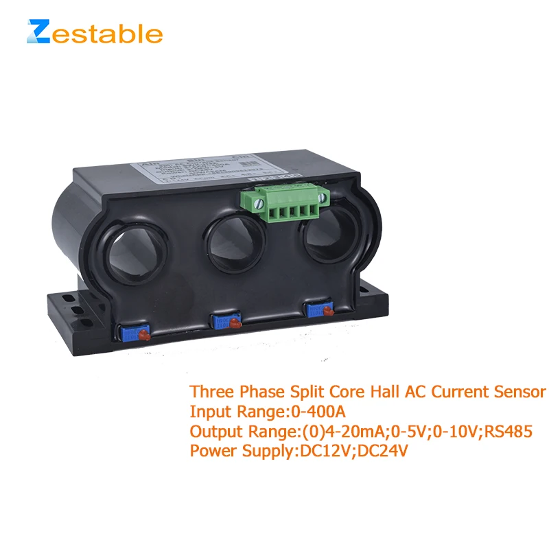 Ingresso Trasmettitore Di Corrente Ca Trifase Split Core Hall Za-H3A 0-10V Uscita 4-20Ma Convertitore Di Segnale Analogico Sensore Di Corrente