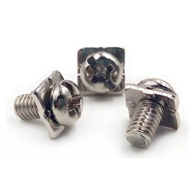 M3 M3.5 M4 M5 Terminal Block Screw With Square Washer Pan Head Sems Screws