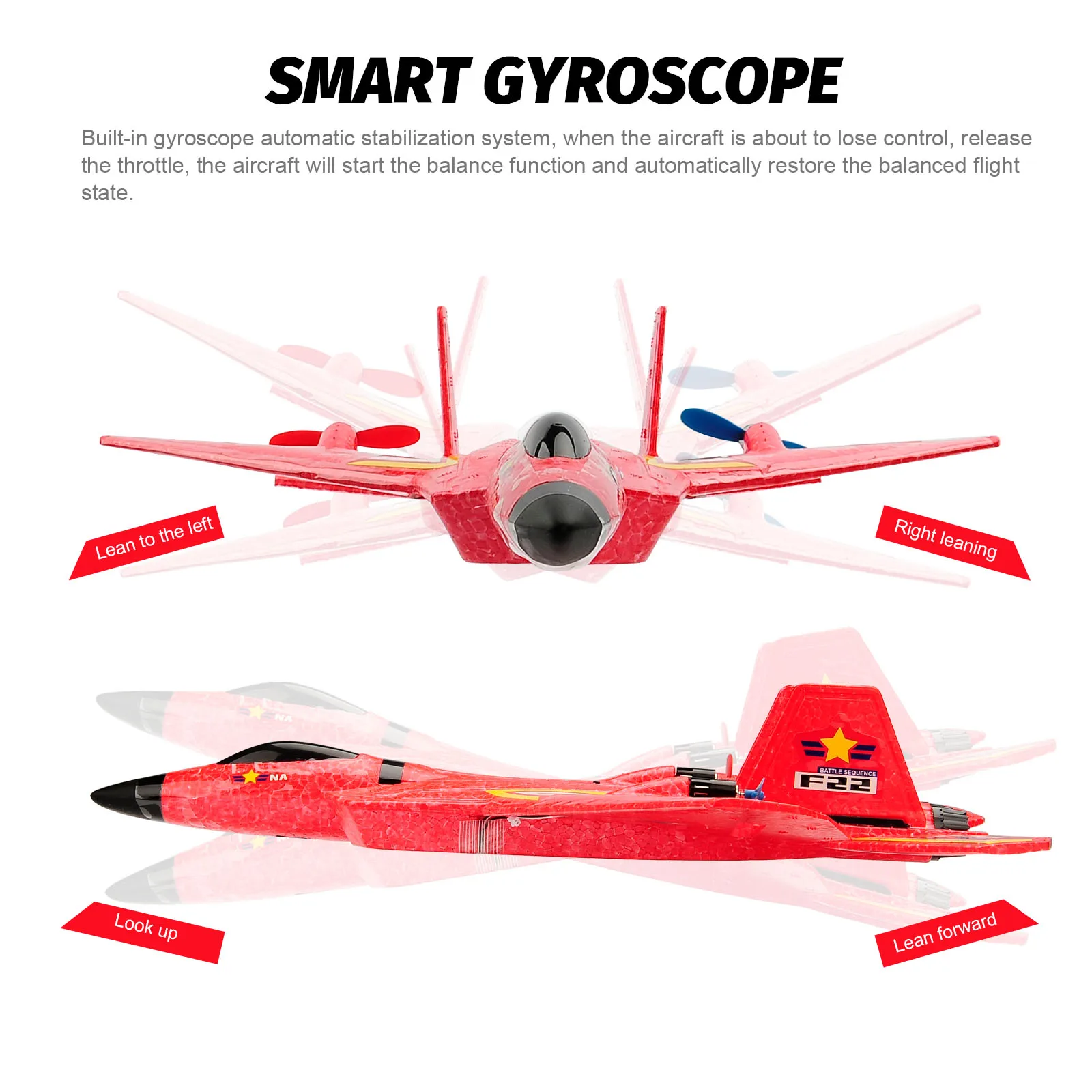 Jaming F22 RC Plane F22 Raptor Helicopter 2.4G 2CH Remote Control Aircraft Remote Control EPP Foam Plane Children toys 6