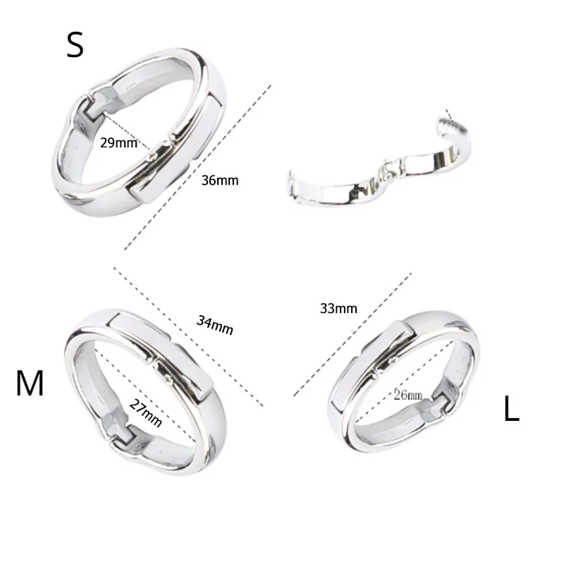 Anneau en acier inoxydable anneaux en métal réglable chasteté masculine Dick retard Extender Scrotum jouets sexuels pour hommes exercice_voghion.com