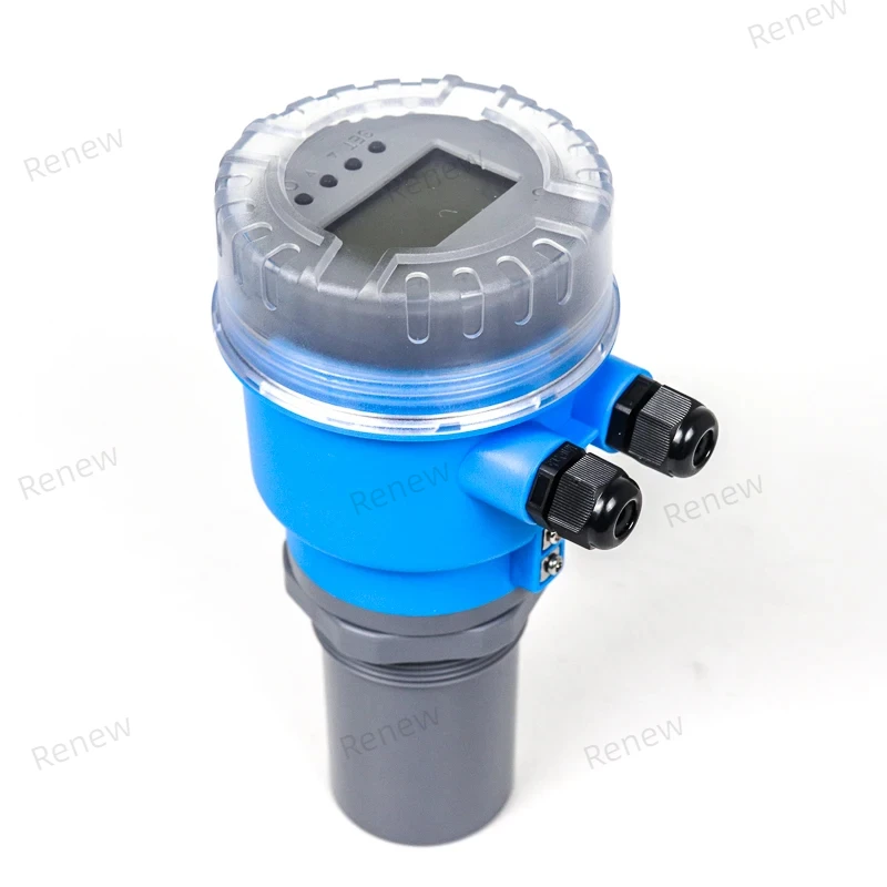 Liquid Level Sensor 5m 10m 20m 4-20ma Ultrasonic Level Meter No Contact Sanitary Olive Oil Tank Ultrasonic Level Sensor For Grain Solids Silo