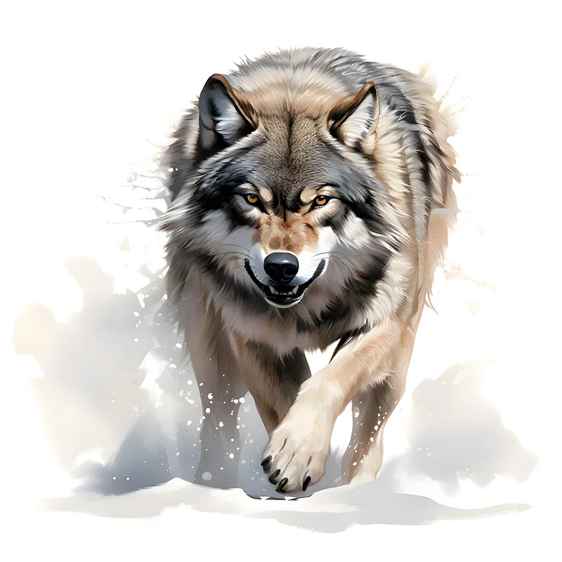 Snowy Wolf Wall Sticker Water-proof & UV-resistant Decal for Wall Bathroom Cabinet Door Toilet Lid Car Laptop wall stickers,toilet stickers