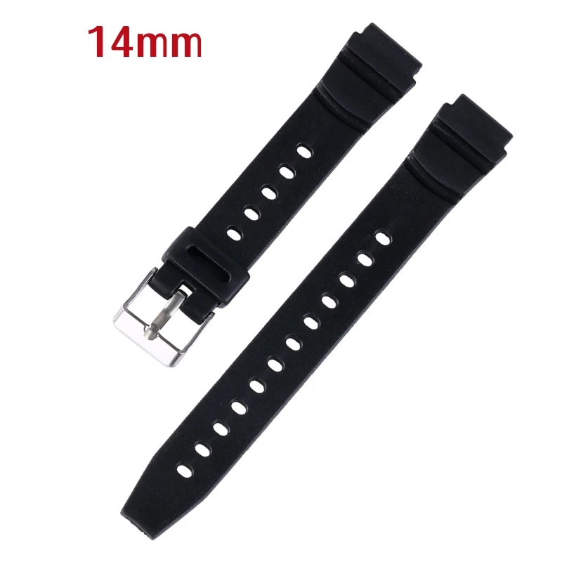 Black Silicone Sports Watch Strap - Unisex Rubber Band