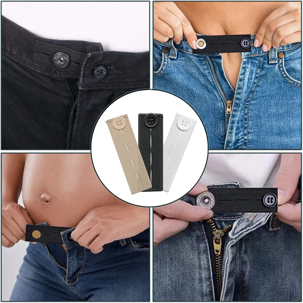 6 PCS/Set Belt Tight Trousers Jeans Waist Extenders For Pants Button Skirts Maternity Garment Button Hooks No Sewing Require 6