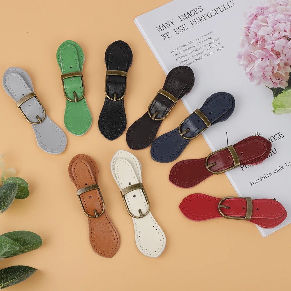 Combined Button Genuine Leather Metal Snap Buckles For Bag