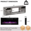 70" Entertainment Center with LED Lights,Remote Control,TV Media Console,Fireplace TV Stand with 36" Fireplace Up to 80" TVs 2