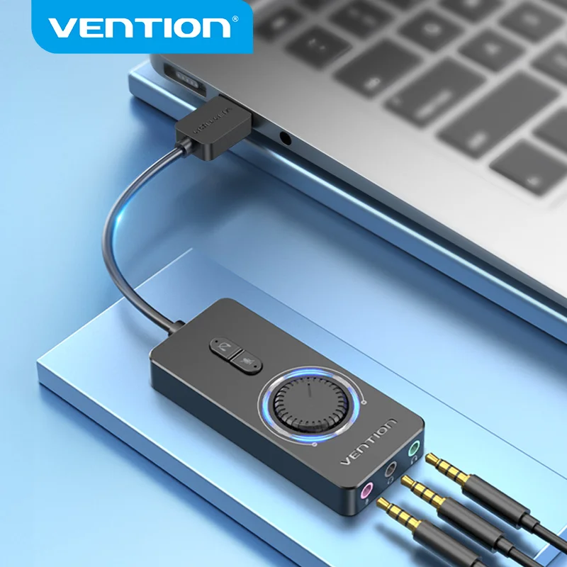 Vention Usb External Sound Card Usb To 3.5mm Audio Adapter Usb To