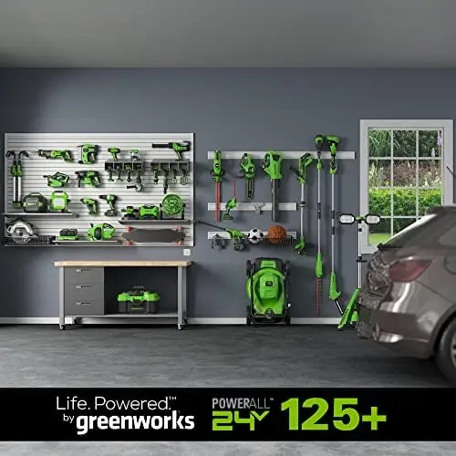 Greenworks 24V 12 Cordless TorqDrive String Trimmer, 2.0Ah USB Battery and Charger Included